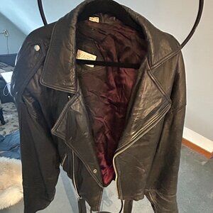 Leather Moto Jacket – Marc by Andrew Marc | Classic Black